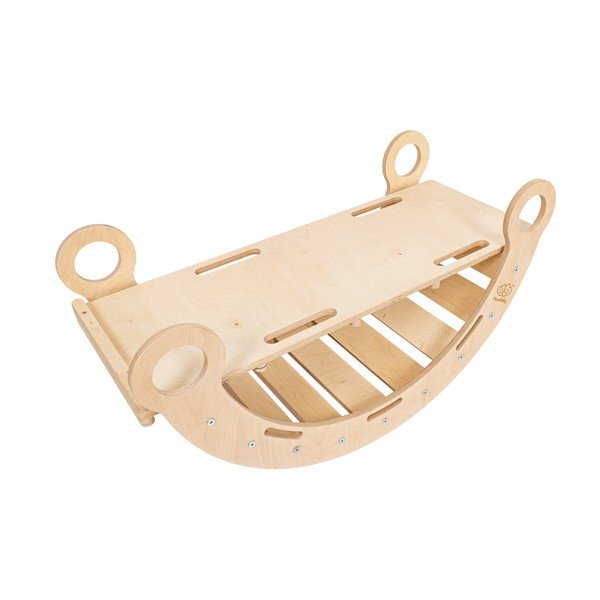 Leagăn în culoare naturală din lemn de pin 39x75x38 cm Montessori – Meowbaby