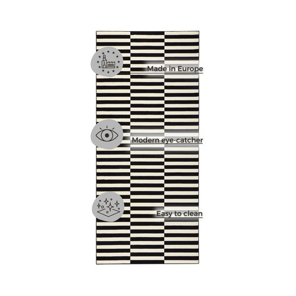 Covor negru/crem 80x200 cm Gloria – Hanse Home-image-4
