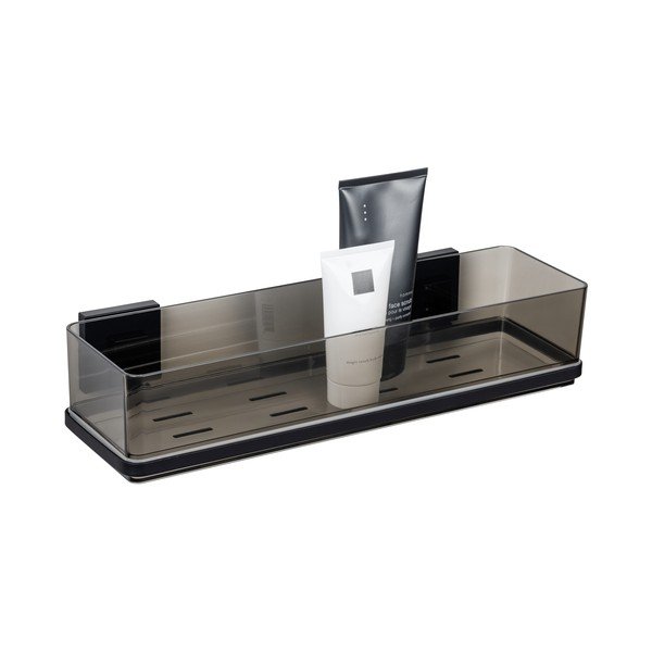 Raft pentru baie negru autoadeziv din plastic Quadro – Wenko-image-3