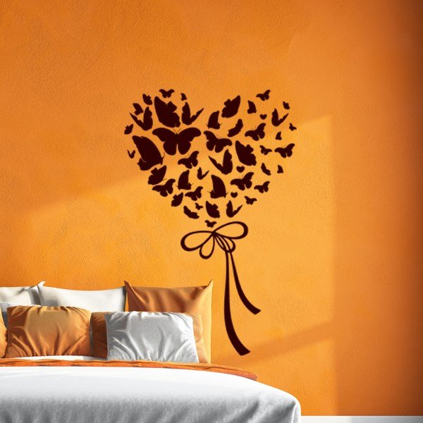 Autocolant Ambiance Cloud Of Butterflies In Heart-image-3