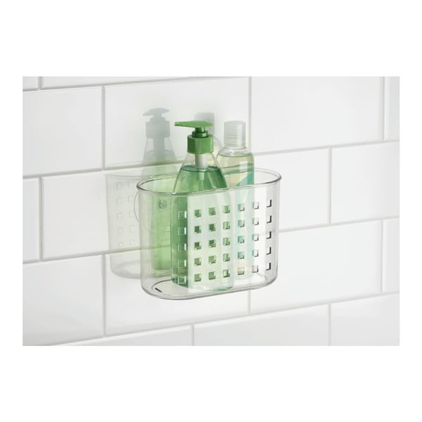 Coș transparent cu ventuză iDesign Mini Shower-image-1
