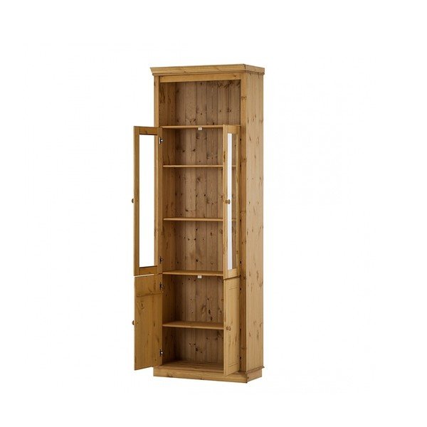 Uși din sticlă și lemn de pin pentru biblioteca Støraa Annabelle, culoare naturală-image-1