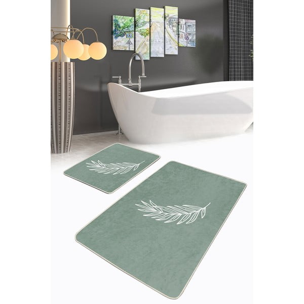 Covorașe de baie verde 2 buc. 60x100 cm – Mila Home-image-2