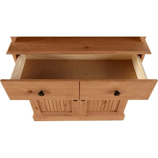 Vitrină în culoare naturală din lemn de pin 181x34 cm Mille – Støraa-image-4