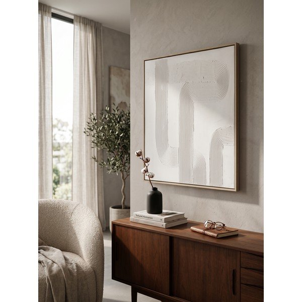 Tablou pictat manual cu ramă/pe pânză 83x83 cm Texture – Bizzotto-image-1