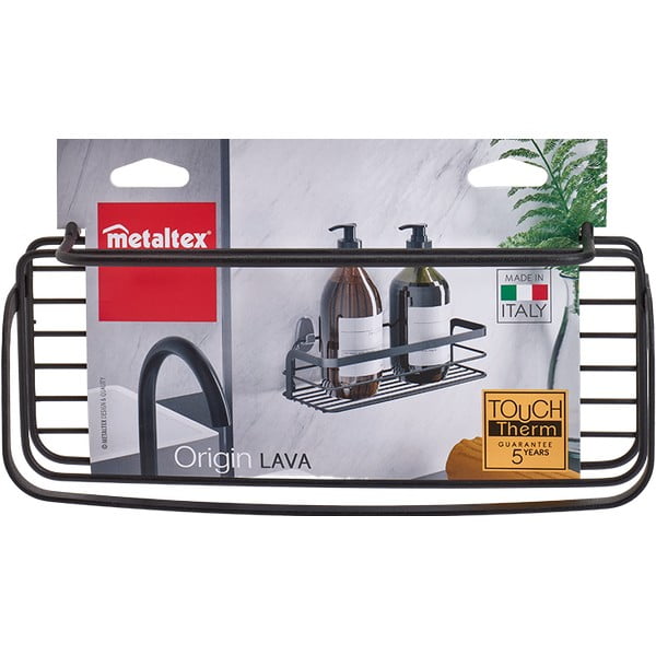Raft pentru baie Metaltex Origin Lava, negru-image-2