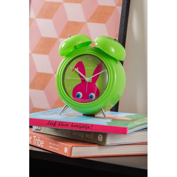 Ceas deșteptător pentru copii ø 15 cm Peekaboo Bunny – Karlsson-image-1