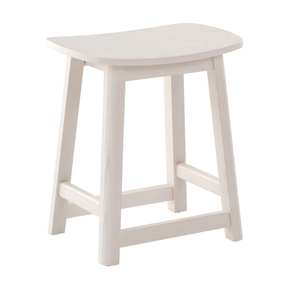 Scaun tip taburet alb din lemn de frasin Selene – Jotex
