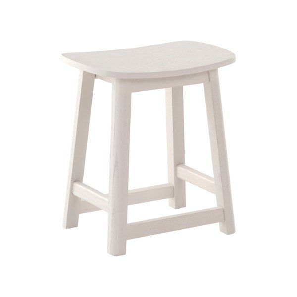 Scaun tip taburet alb din lemn de frasin Selene – Jotex