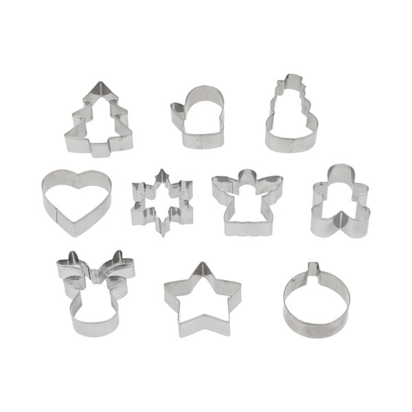 Forme de aluat 10 buc.  cu model de Crăciun – Blomsterbergs