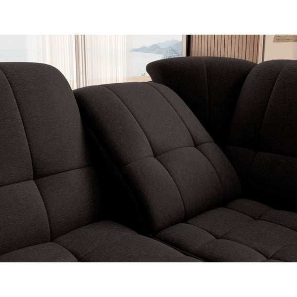 Colțar maro extensibil/cu spațiu de depozitare (cu colț pe partea dreaptă/în formă de ”L”) Sado – ELTAP-image-1