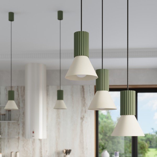 Lustră verde din metal ø 14 cm Niru – Sollux-image-4