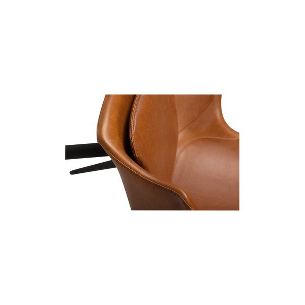 Scaun dining din piele artificială DAN-FORM Denmark Combino, maro-image-3