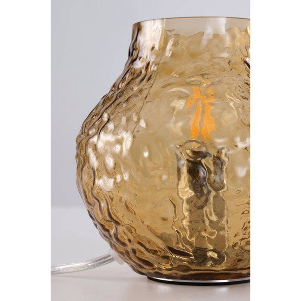 Veioză chihlimbar din sticlă (înălțime 15 cm) Breen – Jotex-image-4