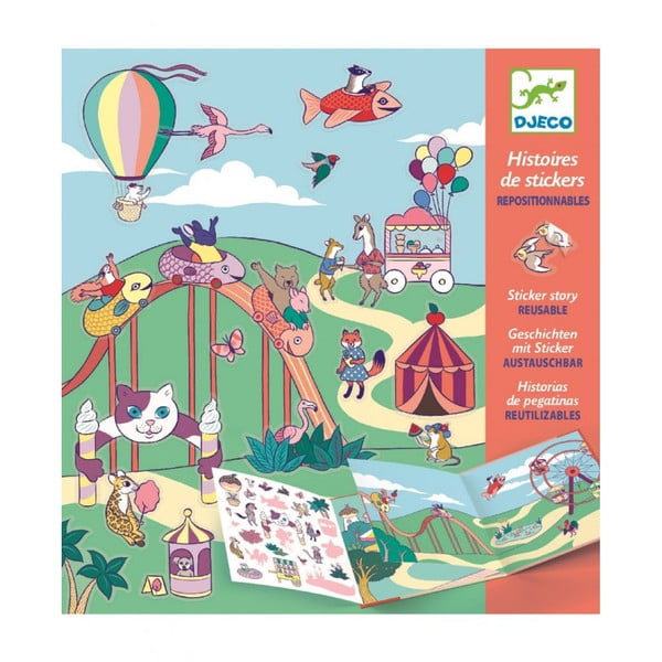 Stickere distractive pentru copii Djeco „Parc de distracții”