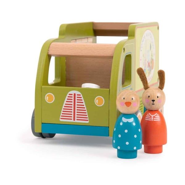 Mașinuță din lemn La Grande Famille Food Truck  – Moulin Roty-image-2