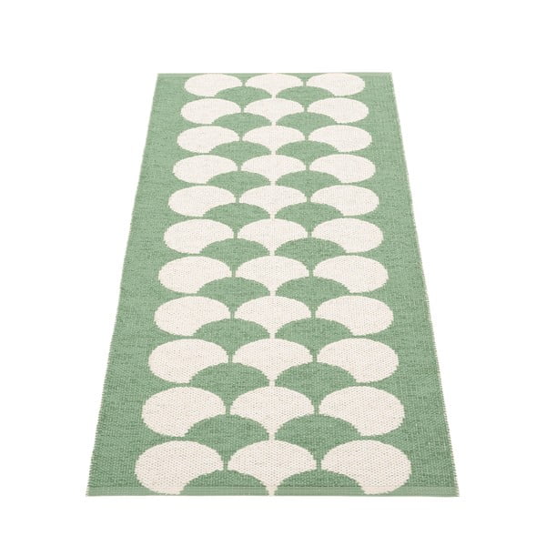 Covor tip traversă pentru interior și exterior verde/crem 70x150 cm Poppy Oregano – Pappelina