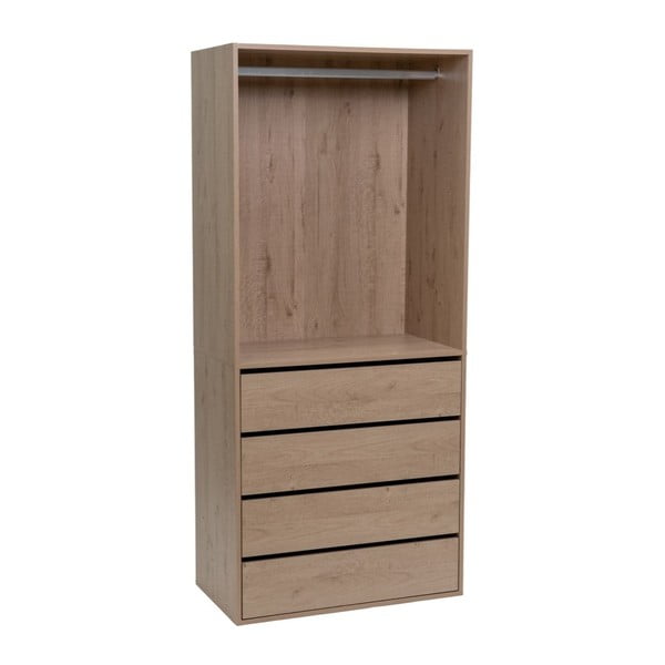 Dulap modular în culoare naturală deschis cu aspect de lemn de stejar 80x180x45 cm Modular – Casa Selección
