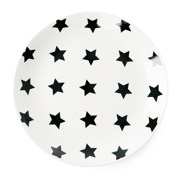 Farfurie ceramică  Miss Étoile Black Stars, ⌀ 17 cm