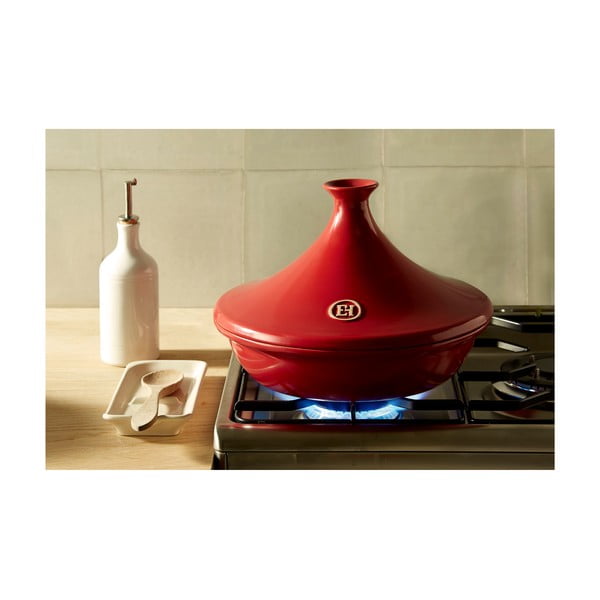 Vas tajine din ceramică Emile Henry Flame, ⌀ 32 cm, roșu-image-3