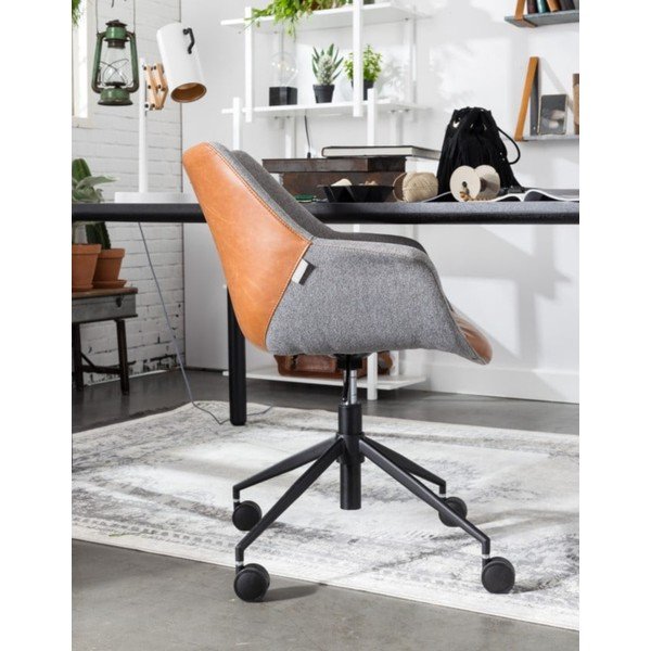 Scaun birou Zuiver Doulton, gri - maro-image-1