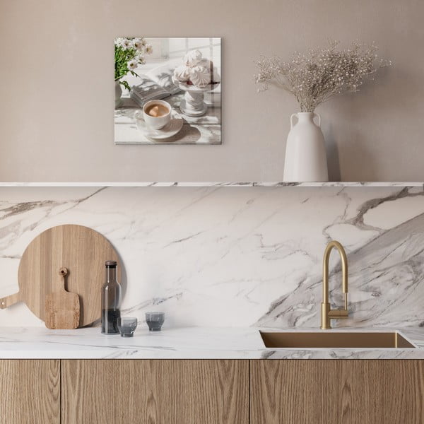 Tablou din sticlă 30x30 cm Meringue – Styler-image-1