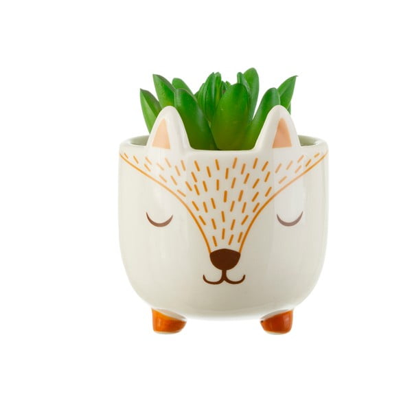 Ghiveci decorativ din piatră pictată manual ø 7 cm Woodland Fox – Sass & Belle-image-2