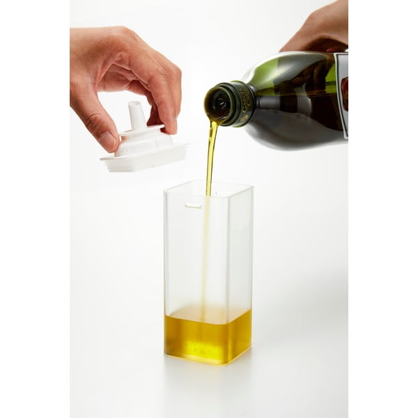 Recipient de ulei / oțet Yamazaki Tower, 250 ml, alb-image-4