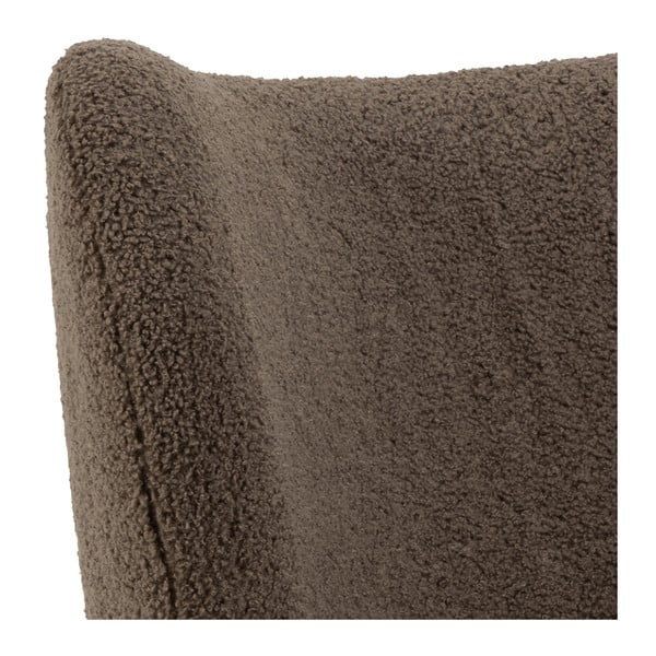 Fotoliu maro cu tapițerie din țesătură bouclé Elmont – Actona-image-4