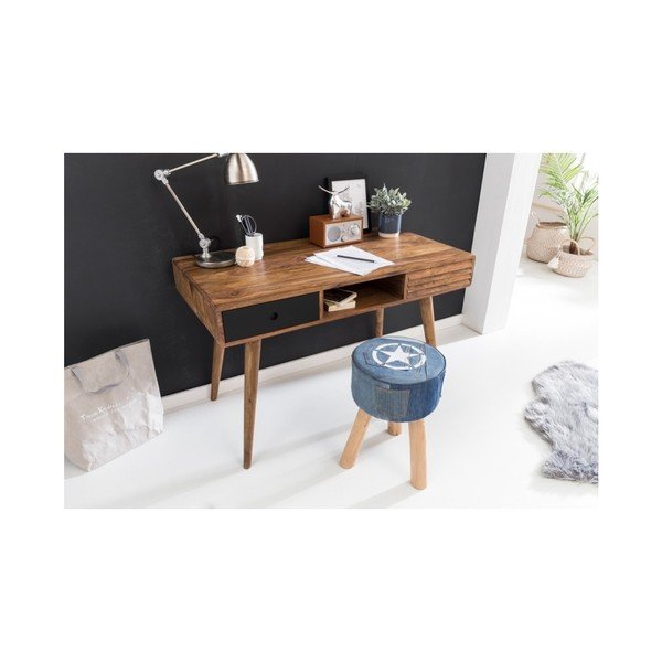 Birou din lemn masiv de palisandru Skyport REPA, 117 x 60 cm-image-3