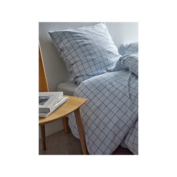 Lenjerie de pat albastru-deschis din bumbac ranforcé pentru pat de o persoană 140x200 cm Vista – Södahl-image-1