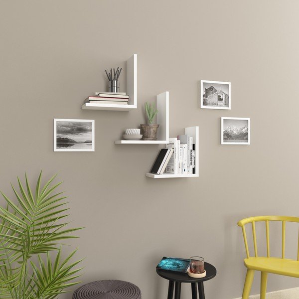Rafturi albe 3 buc. Wesley – Kalune Design-image-2