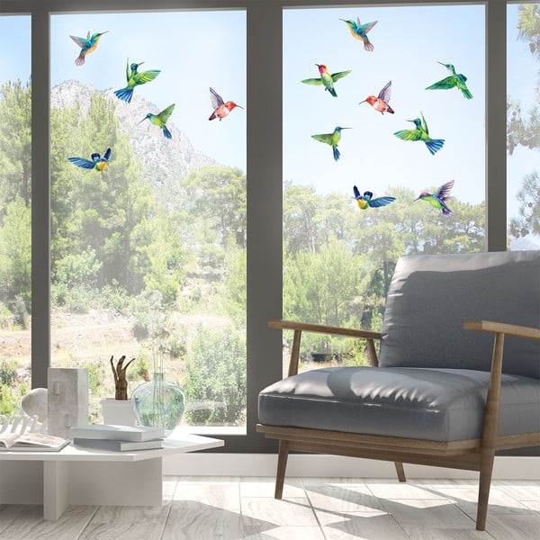 Autocolante pentru geam 20 buc. 40x60 cm Hummingbirds – Ambiance-image-1