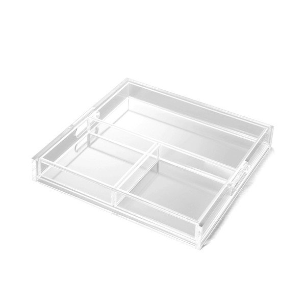 Set tavă mare cu 3 tăvi mai mici Tomasucci Split, transparent-image-2