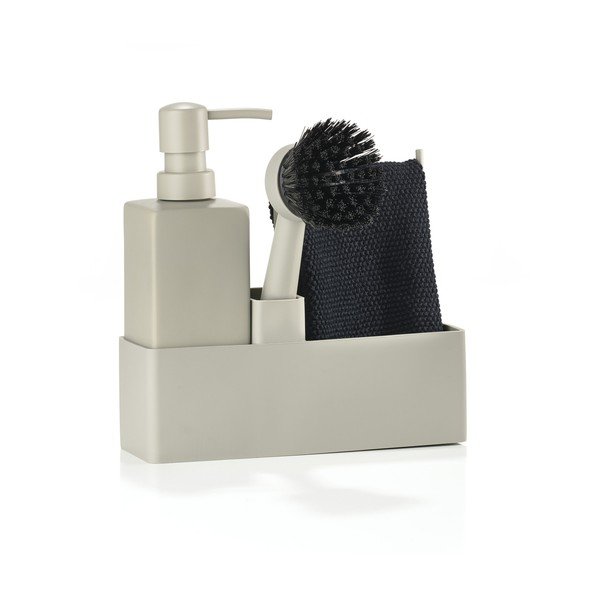 Suport pentru accesorii de spălat bej din plastic/din silicon Singles – Zone