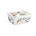 Cutie de depozitare albă din plastic cu capac 40x34x17 cm C Box Style – KIS