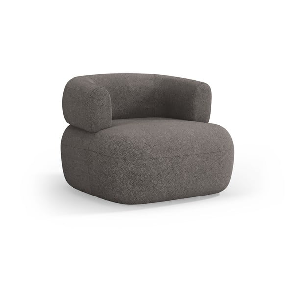 Fotoliu gri cu tapițerie din stofă bouclé Jenny – Micadoni Home