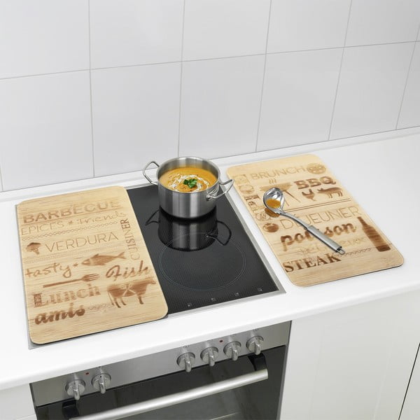 Protecții de aragaz 2 buc. din sticlă temperată 52x30 cm Barbecue – Maximex-image-1