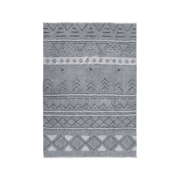 Covor gri lavabil/țesut manual din lână 140x200 cm Lakota Night – Lorena Canals