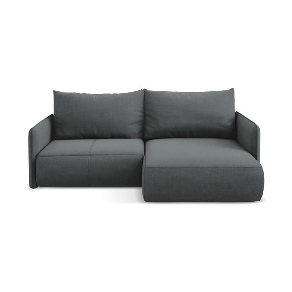 Colțar gri extensibil/cu spațiu de depozitare (cu colț pe partea dreaptă) Nanea – Makamii