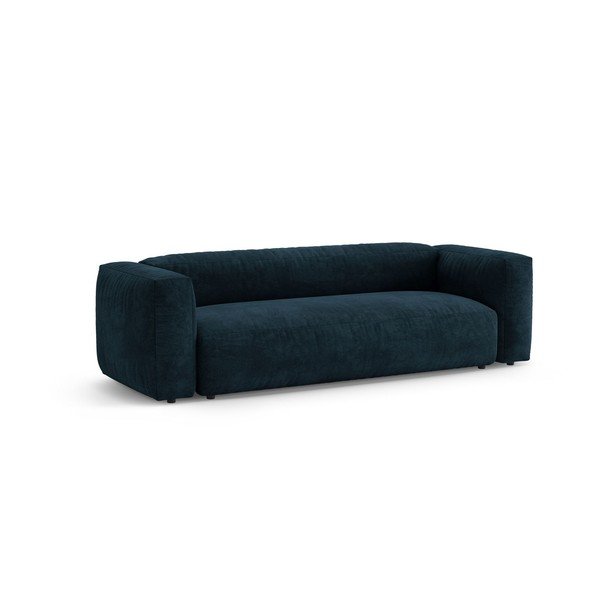 Canapea modulară albastru-închis extensibilă cu tapițerie din catifea 264 cm – Micadoni -image-3
