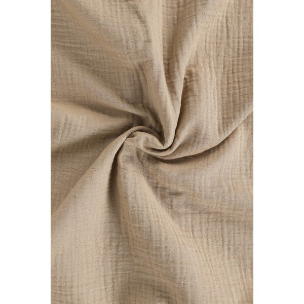 Lenjerie de pat dublu din muselină bej 200x200 cm Stonewashed - Mijolnir-image-2