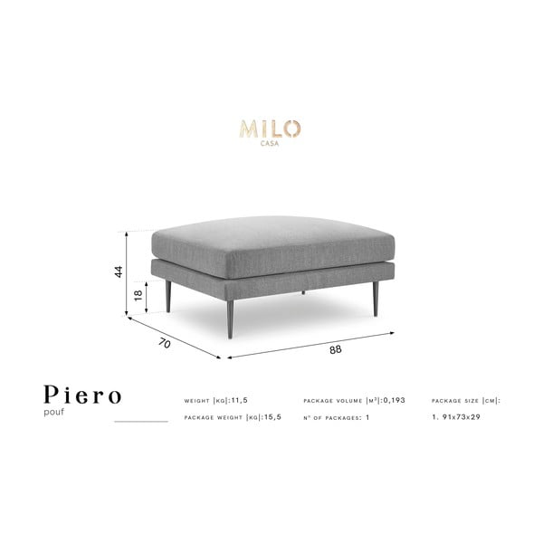 Puf Milo Casa Piero, albastru-image-2