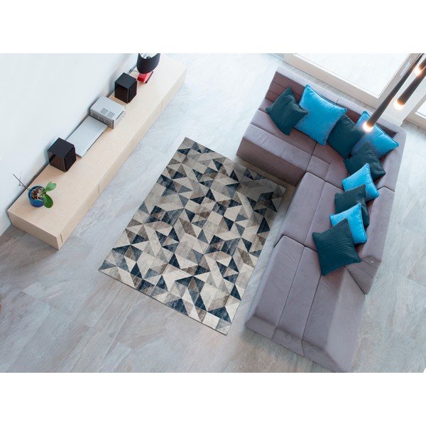 Covor Universal Babek Mini, 80 x 150 cm, gri - albastru-image-1