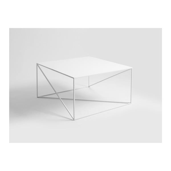 Masă de cafea CustomForm Memo, 100 x 100 cm, alb-image-1