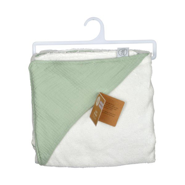 Prosop cu glugă pentru copii verde din muselină 75x75 cm – Bébé Douceur-image-3
