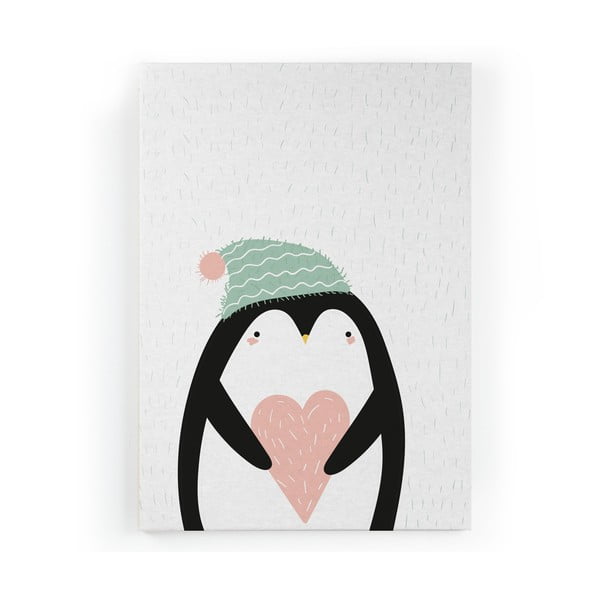 Tablou pe pânză Little Nice Things Penguin, 60 x 40 cm