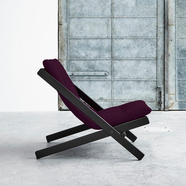 Fotoliu pliabil Karup Boogie Black/Purple Plum-image-4