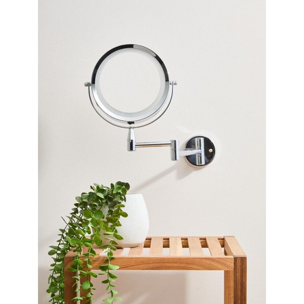 Oglindă cosmetică (mărire 2x) cu led/de mărire 18x29 cm Cassini – Premier Housewares-image-1