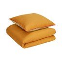 Lenjerie de pat din bumbac Hübsch Line, 140 x 220 cm, verde - portocaliu